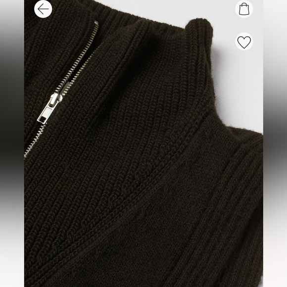 H&M knit black collar with zipper women’s one size - Picture 2 of 8